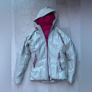 The North Face Summit Series Down Jacket. Size S. Silvery gray and pink